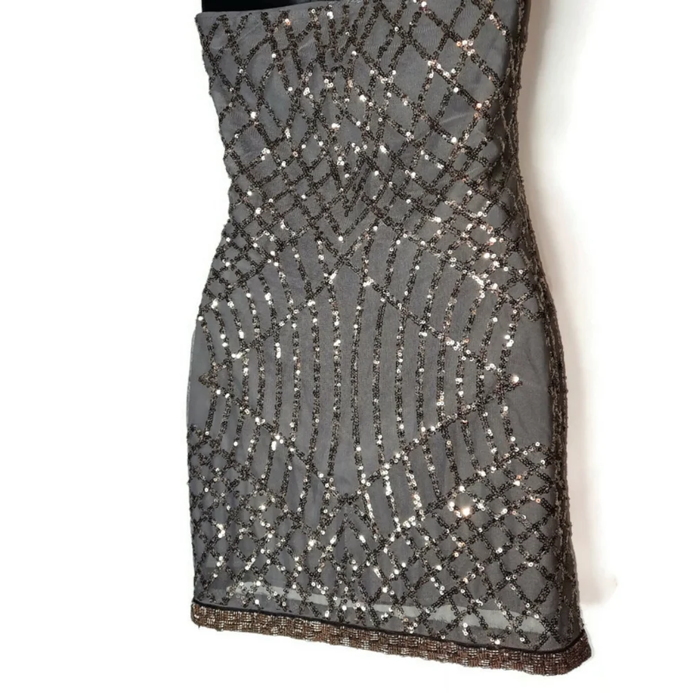 SAYLOR Goldy Sequin Beaded Mini Dress Cocktail Party Revolve XS 0 2 - Picture 6 of 9
